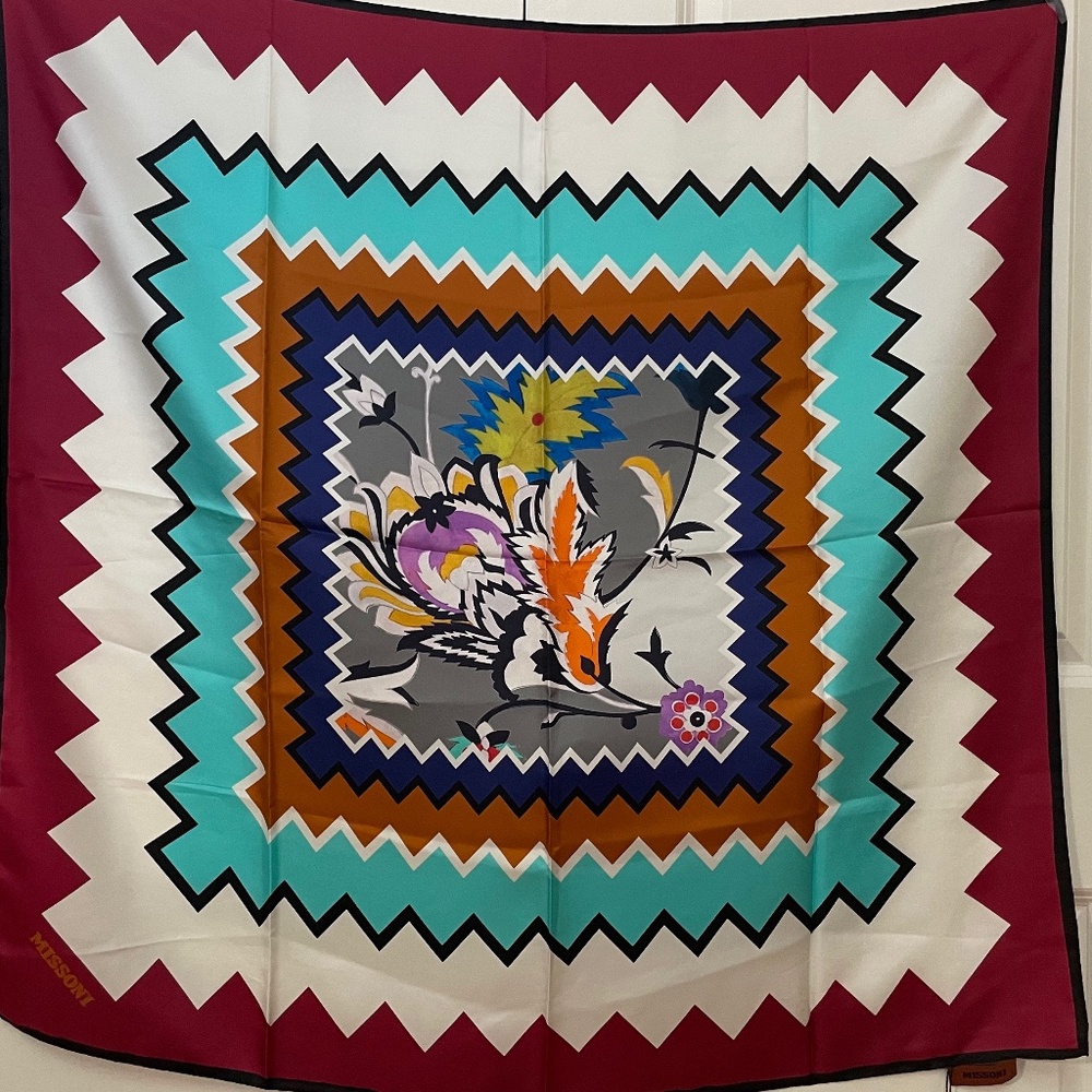 Made In Italy Silk Missoni Scarf from MISSONI - Picture 3 of 7